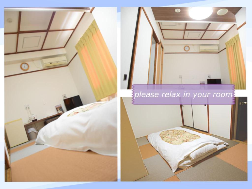 Postel nebo postele na pokoji v ubytování Hotel Wakamatsu Excel