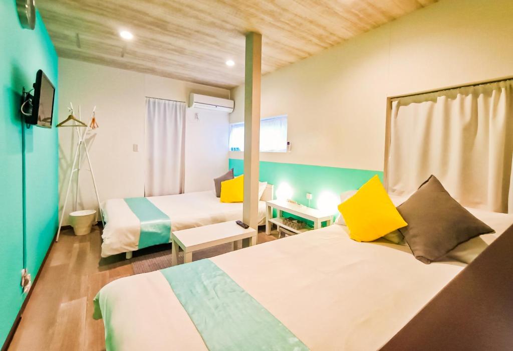 En eller flere senge i et værelse på USJ 2 stops, Umeda&Dotonbori 8mins, TiffanyBlue theme SV3