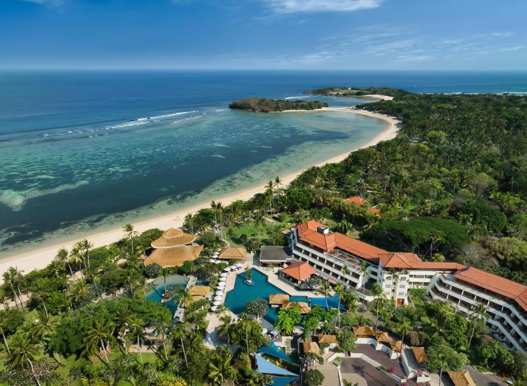 an aerial view of the resort and the beach at Nusa Dua Beach Hotel & Spa, Bali in Nusa Dua