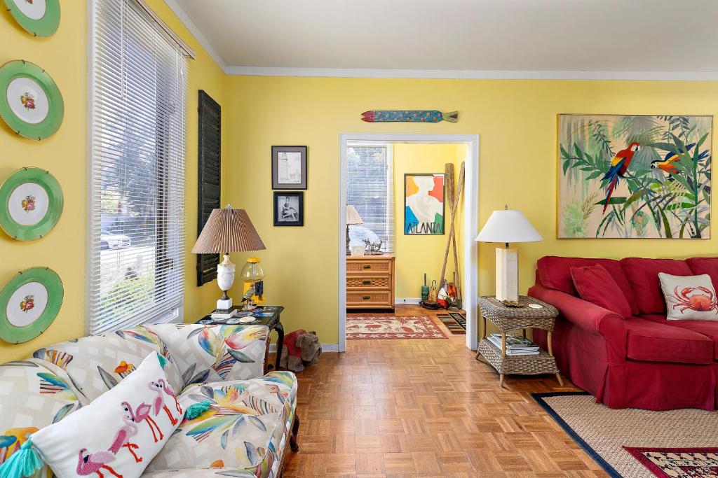 Posezení v ubytování Big Oak on Butler