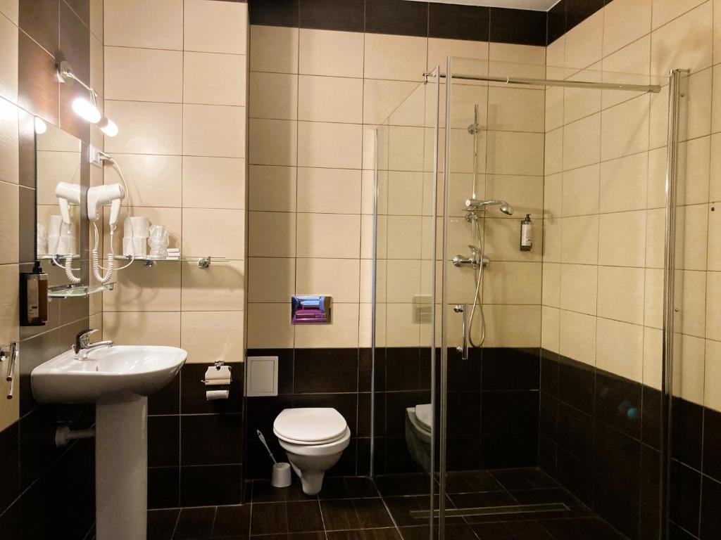 Kúpeľňa v ubytovaní Hotel Łazienkowski