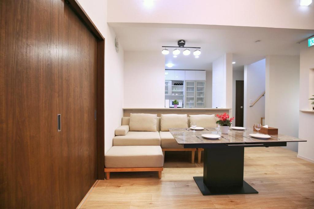 Posezení v ubytování kameido k hotel