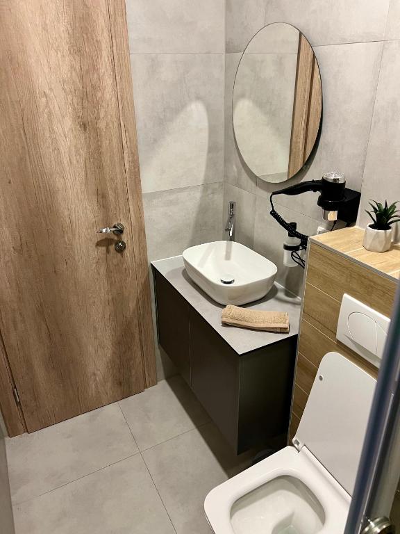 Koupelna v ubytování Borsa Rooms