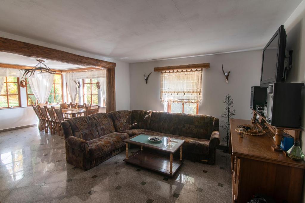 TV a/nebo společenská místnost v ubytování Esigman - log cabin in Transylvania