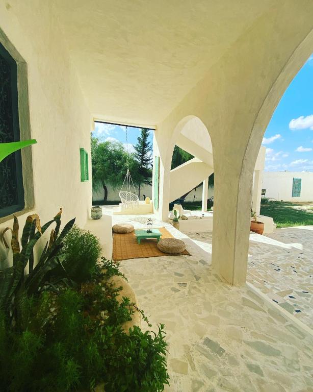 Zahrada ubytování Dar Oueghlani - Maison d'hôtes