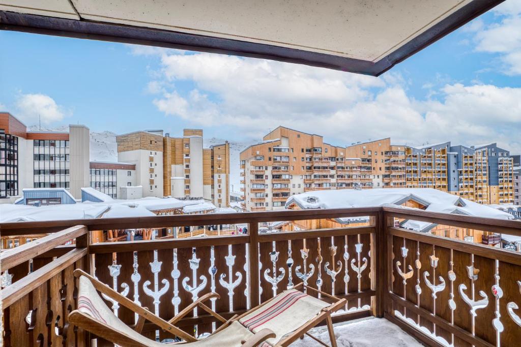 Balkón nebo terasa v ubytování Ski In-Out - Heart of Val Thorens Great 6 Guests, WiFi 20