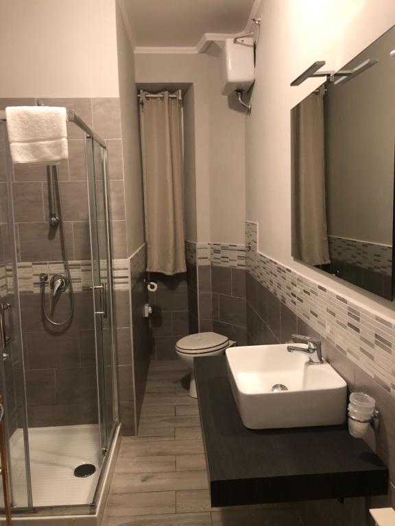 Koupelna v ubytování Hotel Bristol