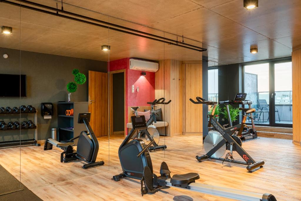 Fitness centrum a/nebo fitness zařízení v ubytování Onyx Luxury Budapest