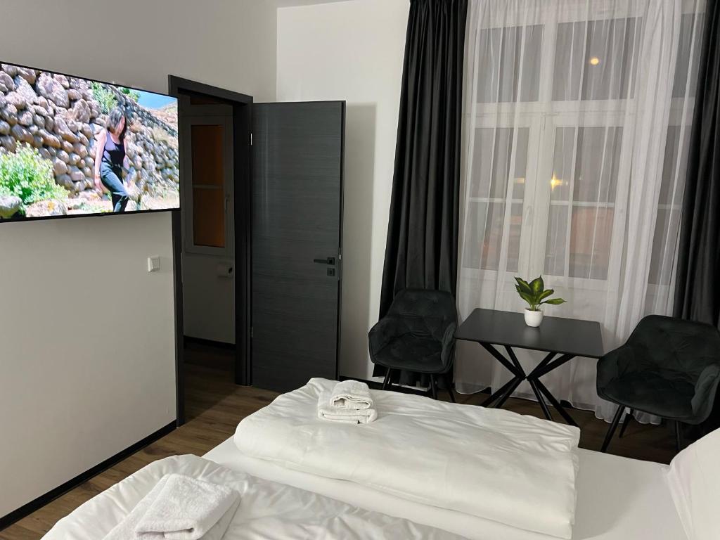 TV a/nebo společenská místnost v ubytování Hotel Elisei