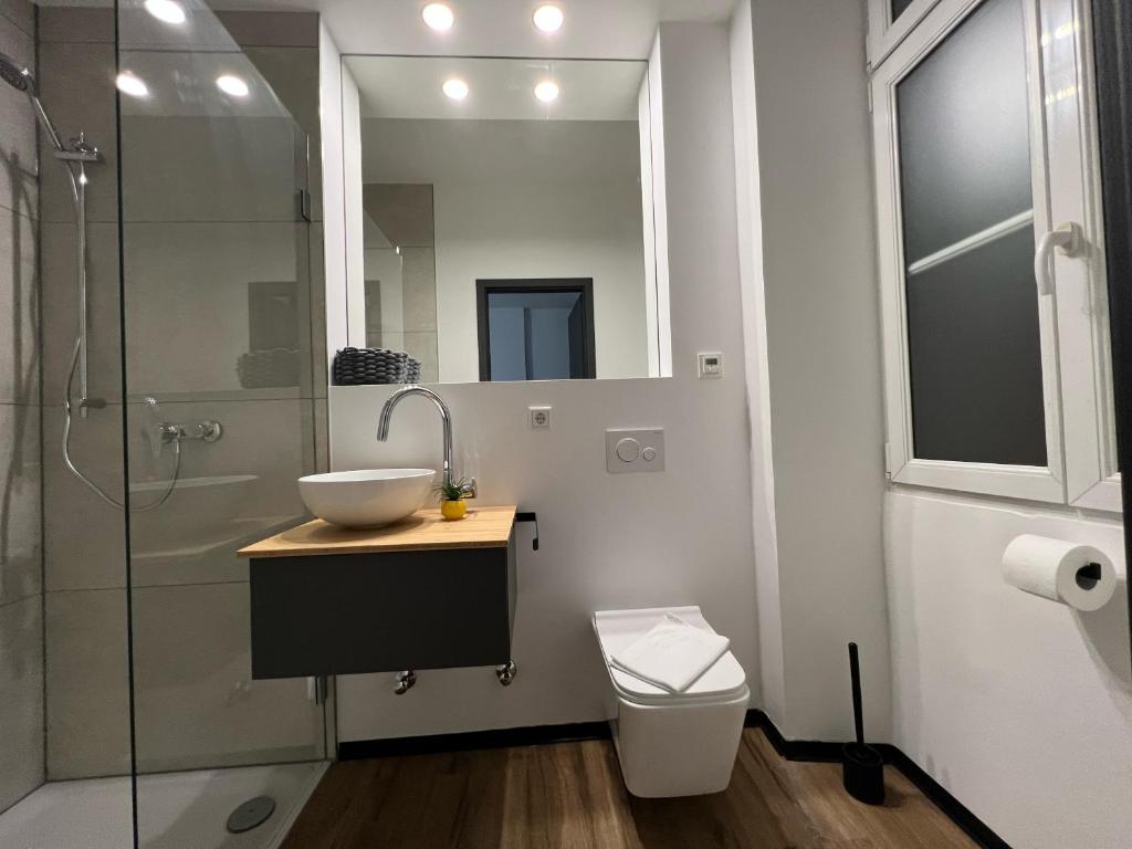 Koupelna v ubytování Hotel Elisei