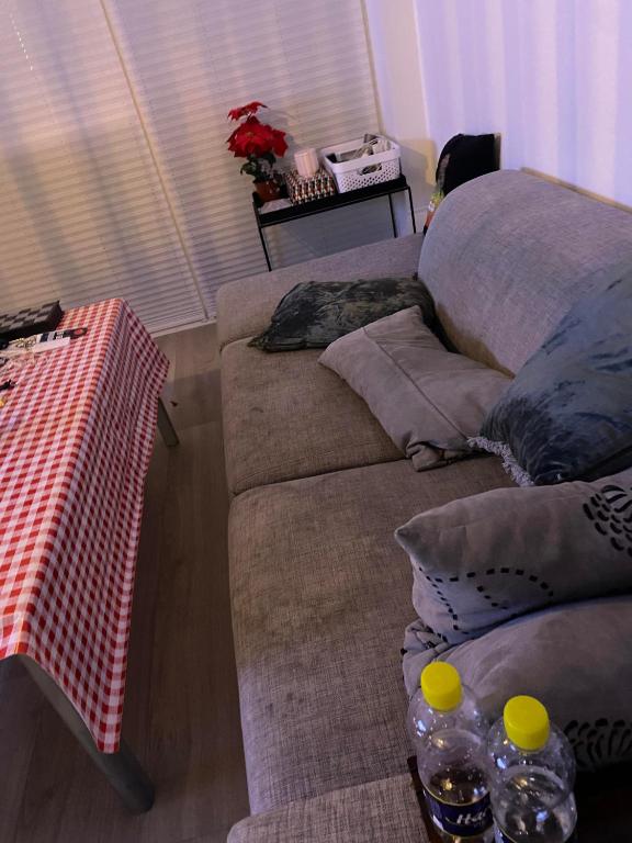 sala de estar con sofá y mesa en Musholmvej, en Tåstrup