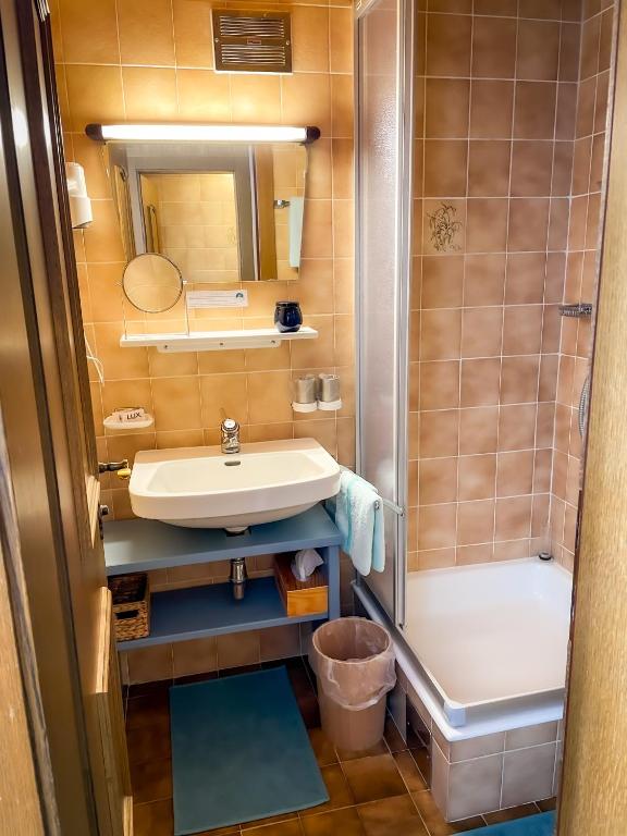 Koupelna v ubytování Hotel Tenne
