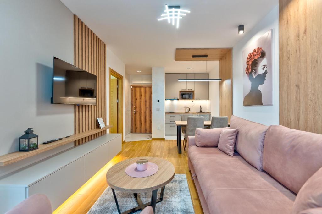 TV a/nebo společenská místnost v ubytování Apartmani MIVA