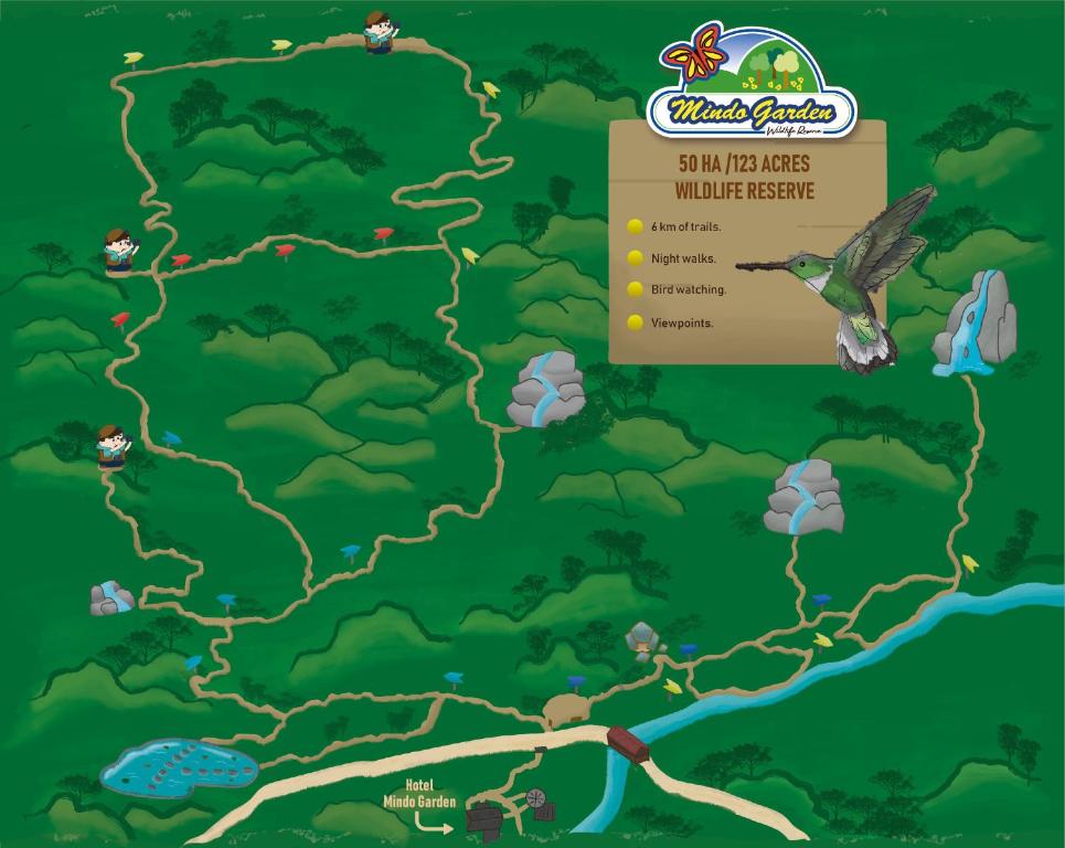 Certifikát, hodnocení, plakát nebo jiný dokument vystavený v ubytování Mindo Garden Lodge and Wildlife Reserve