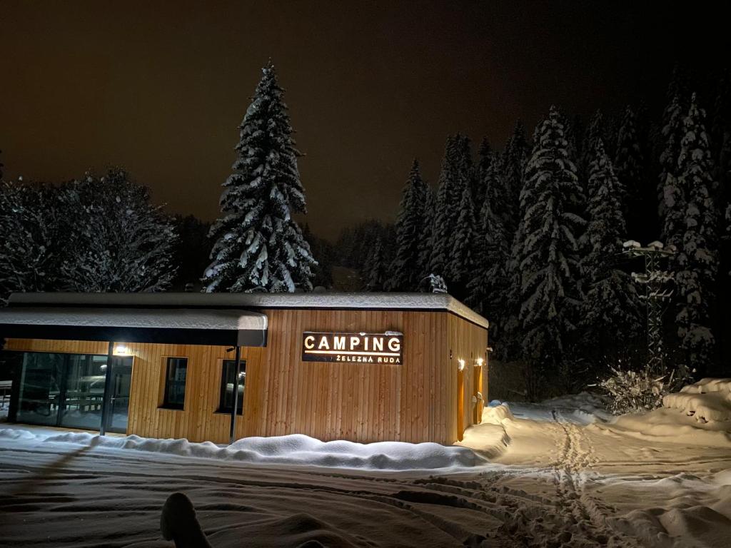 Camping Železná Ruda v zimě