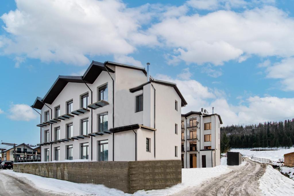 Budova, kde se aparthotel nachází
