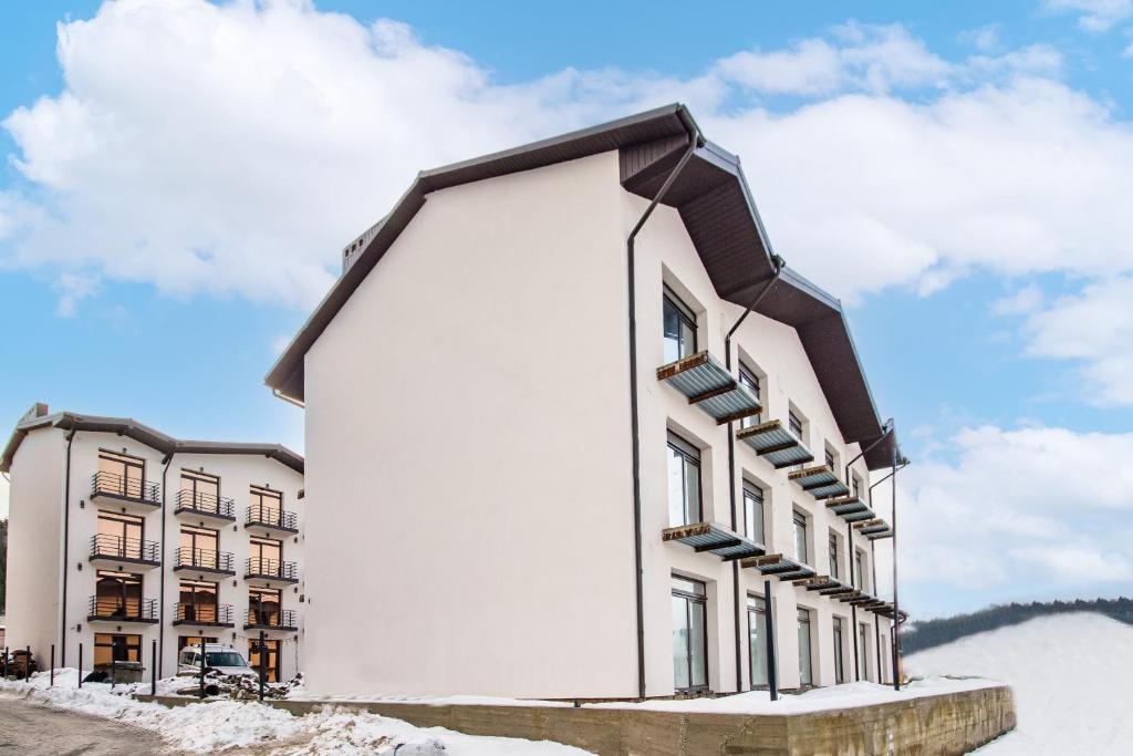 Budova, kde se aparthotel nachází