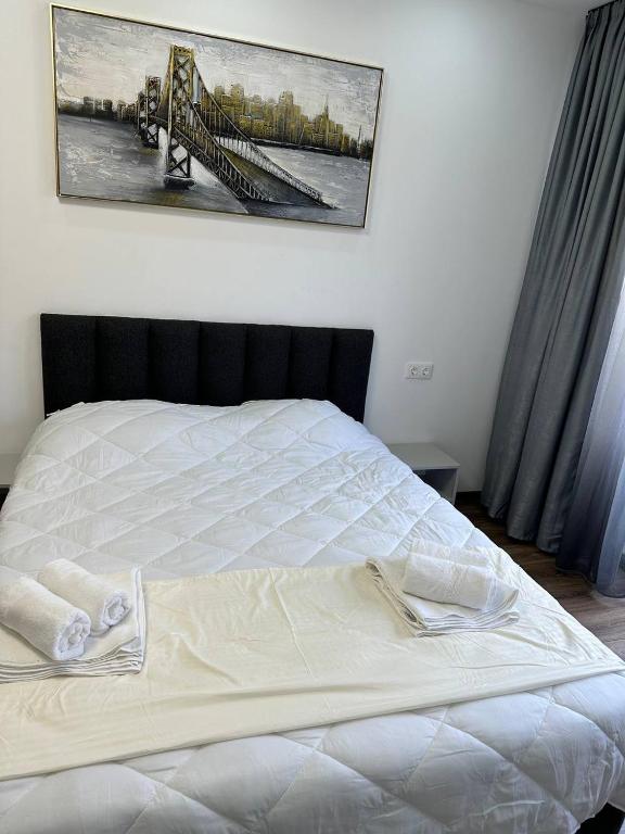 Postel nebo postele na pokoji v ubytování Snow Twin Flats Gudauri