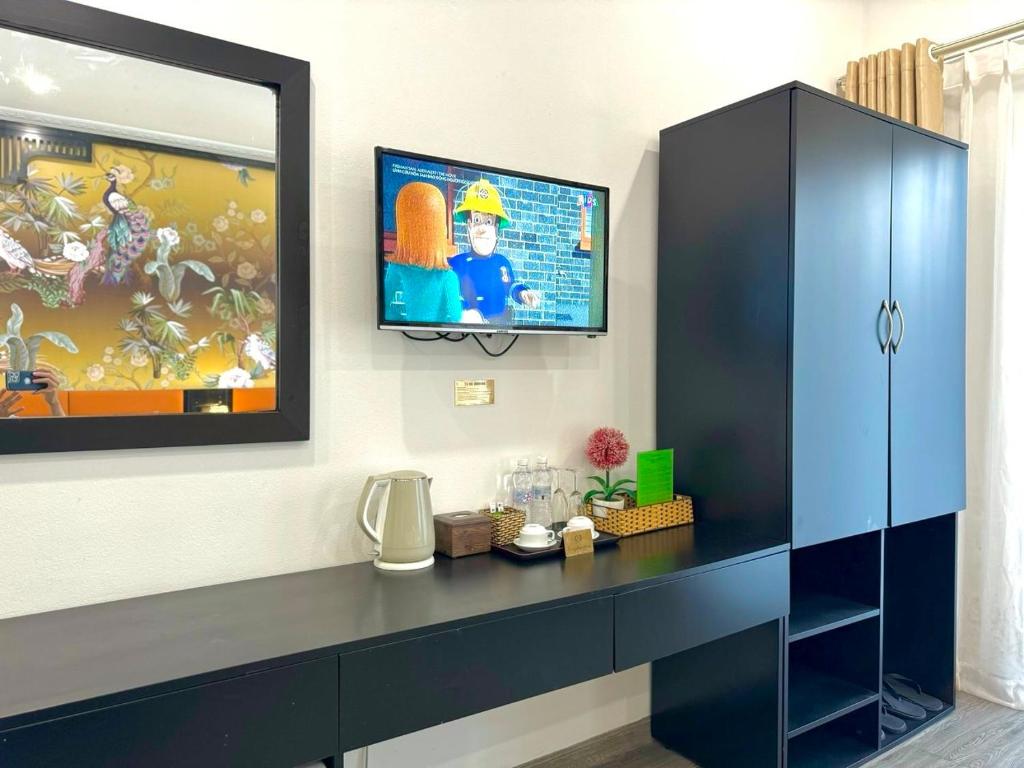 Kuchyň nebo kuchyňský kout v ubytování Hanoi Elpis Hotel