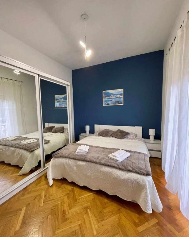 Postel nebo postele na pokoji v ubytování Kosante - luxury apartment - 150 m2 with fitness room