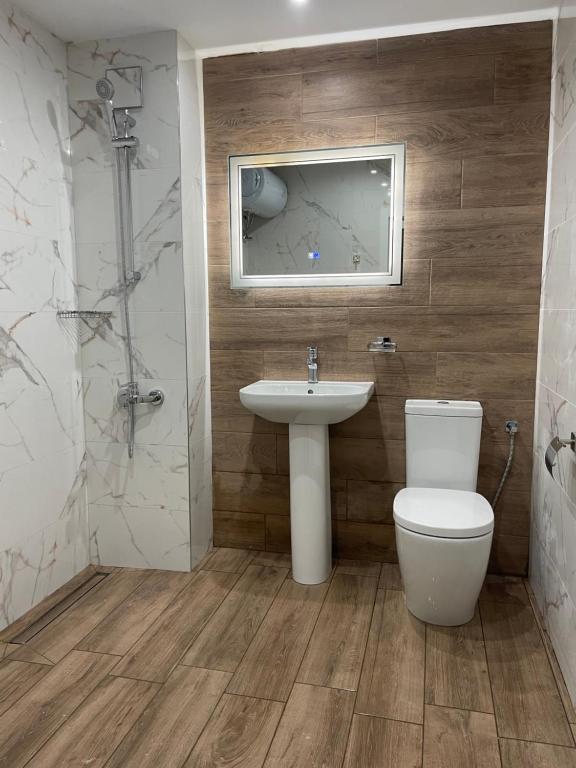 Koupelna v ubytování Hotel Rotasar
