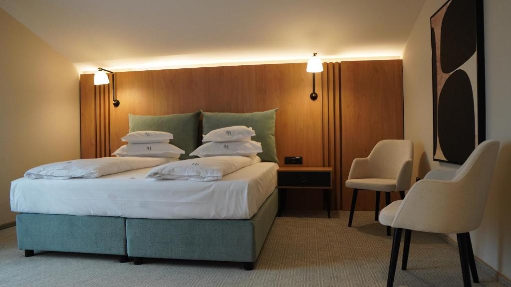 Postel nebo postele na pokoji v ubytování Hotel Sorin MIHAI