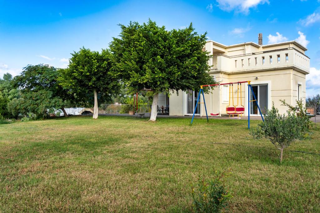 A garden outside Piperitsa house for nomads or families in the countryside