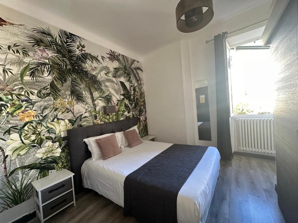 Postel nebo postele na pokoji v ubytování Hôtel Parc Mazon-Biarritz