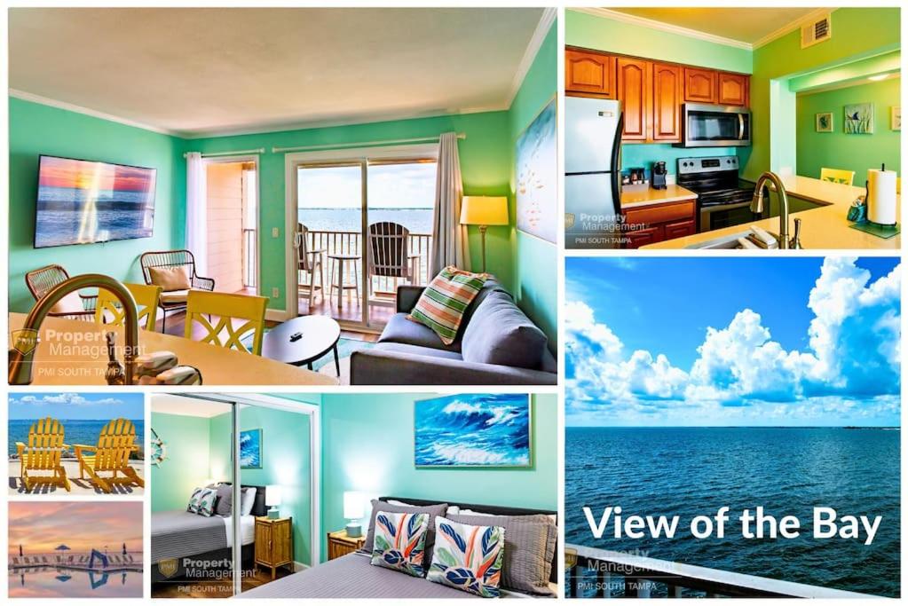 a collage of pictures of a room with a view of the bay at Cool Breeze - Sunset views like no other in Tampa