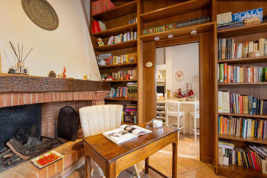 Knihovna v bed and breakfast