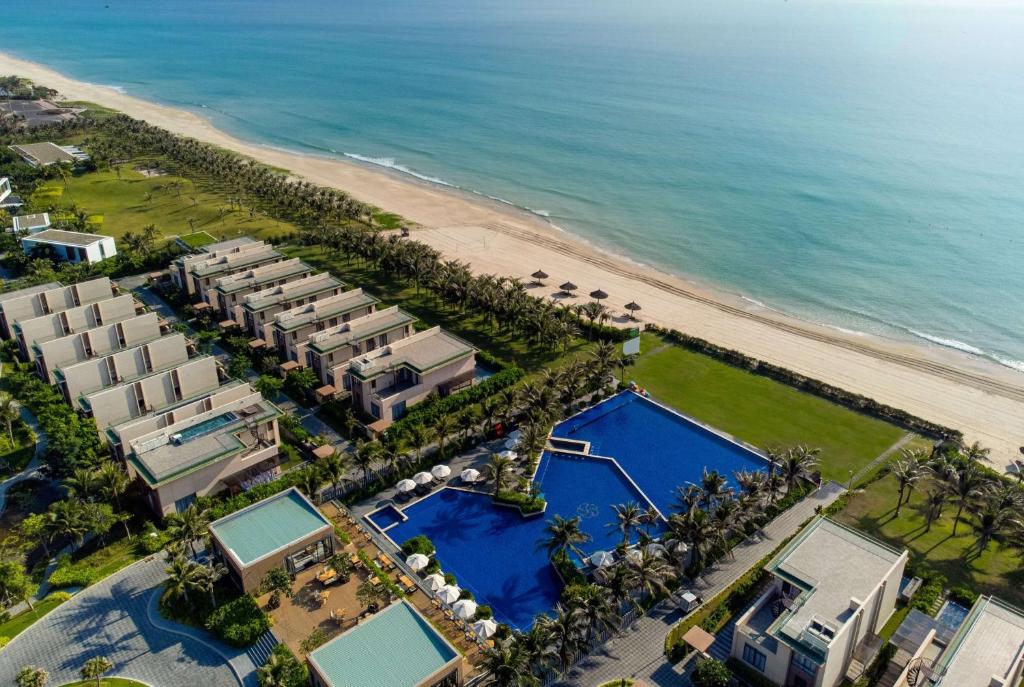 an aerial view of a resort and the beach at Wyndham Garden Cam Ranh Resort in Cam Ranh