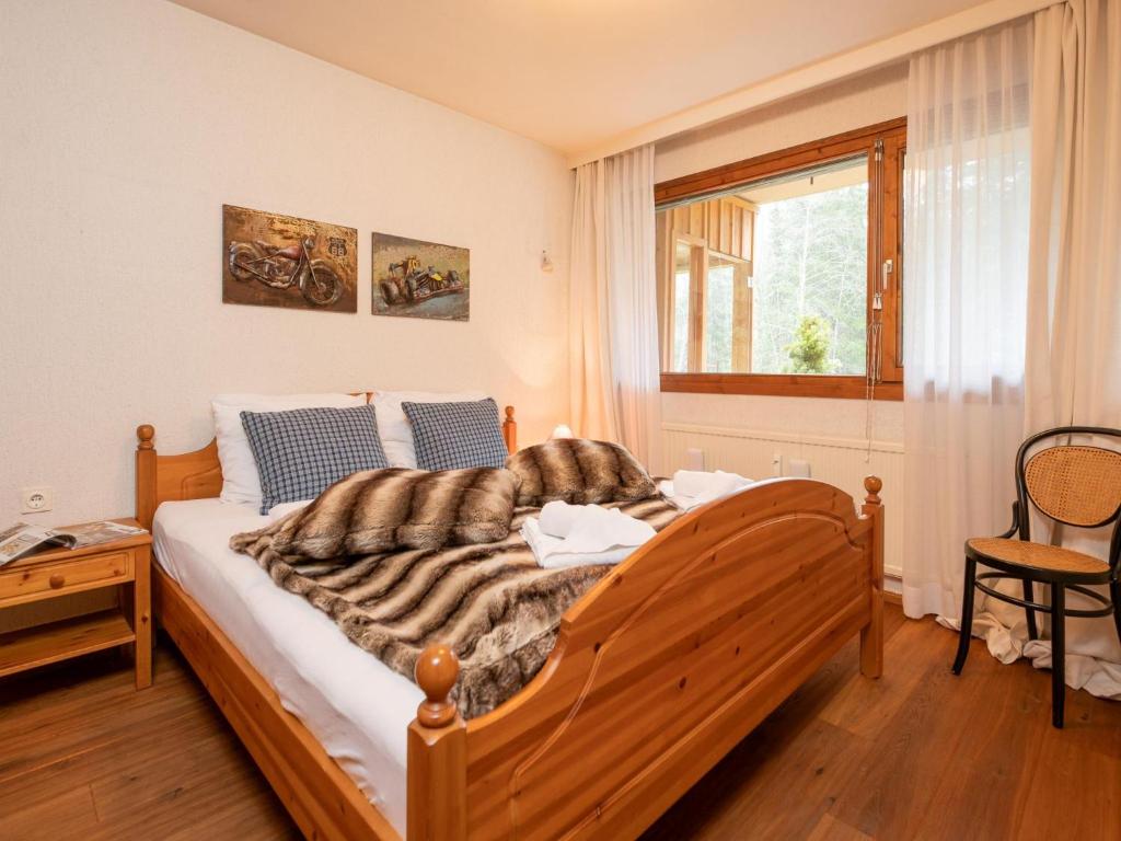 Postel nebo postele na pokoji v ubytování Bachrauschen