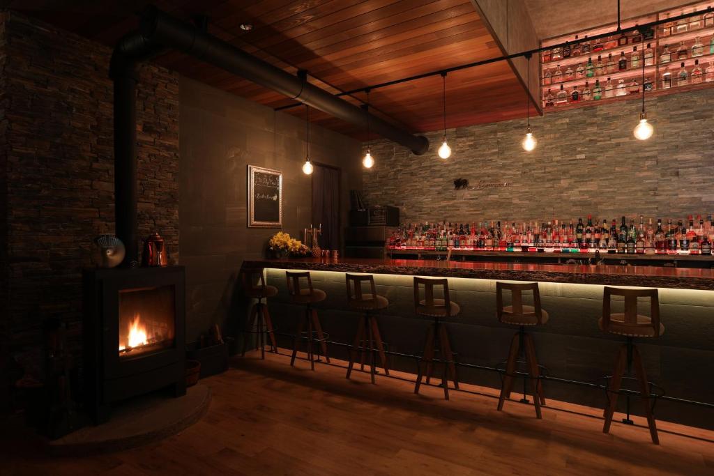 Lounge nebo bar v ubytování ホテル風の山