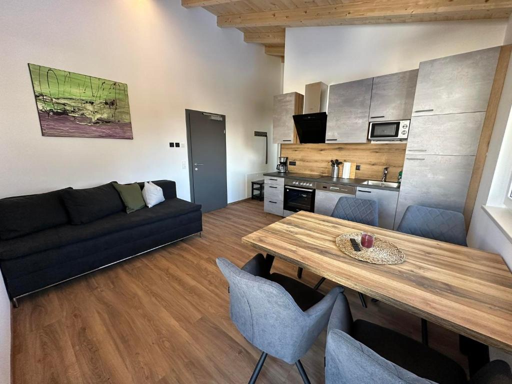 Kuchyň nebo kuchyňský kout v ubytování Appartement Kramerhaus