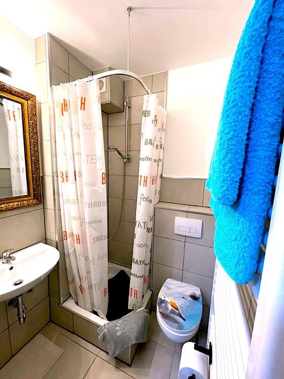 Koupelna v ubytování Hotel Uthoff