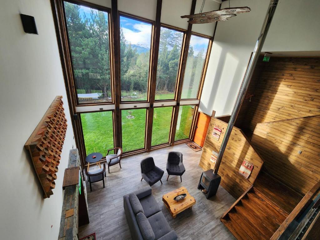 Posezení v ubytování Entre Volcanes Lodge