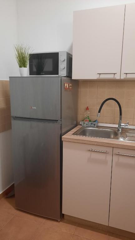 Kuchyň nebo kuchyňský kout v ubytování Apartman Tena