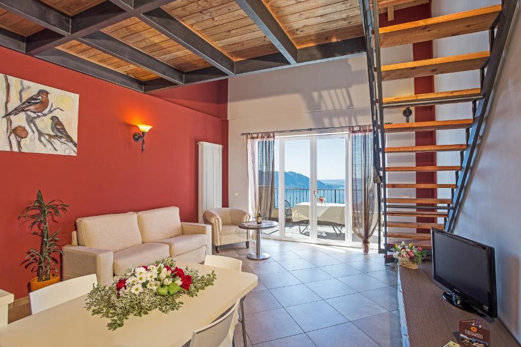 Χώρος καθιστικού στο Residence Usignolo