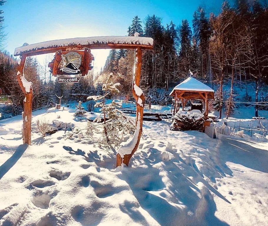 Obiekt Penzion & Restaurant Pod Čerťákem zimą
