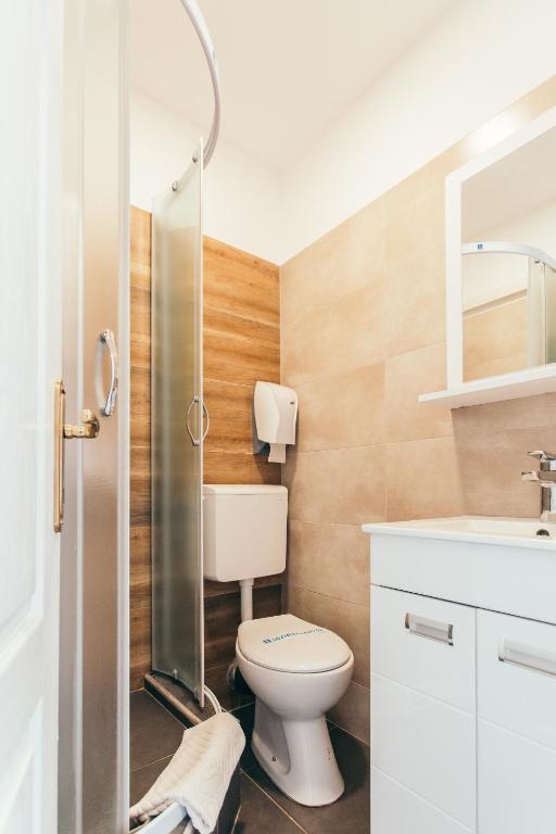 Koupelna v ubytování Hotel Dijana