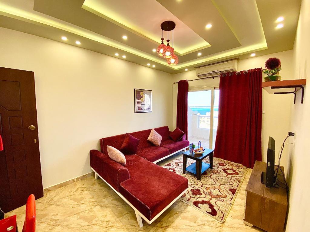 Posezení v ubytování Charbel apartments