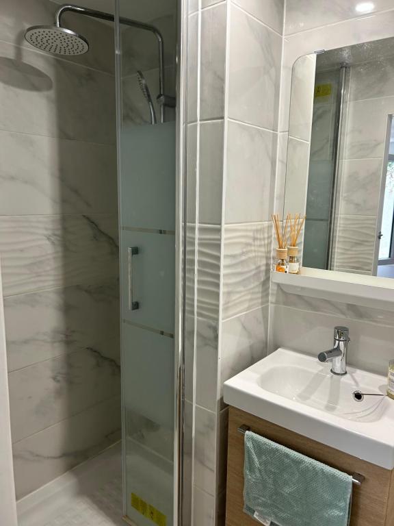 Kúpeľňa v ubytovaní Chambre 14m2