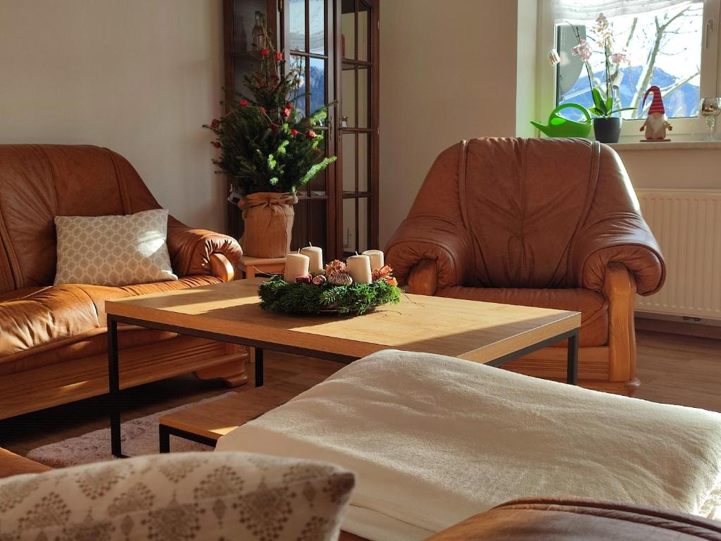 Posezení v ubytování Ferienwohnung Großalber