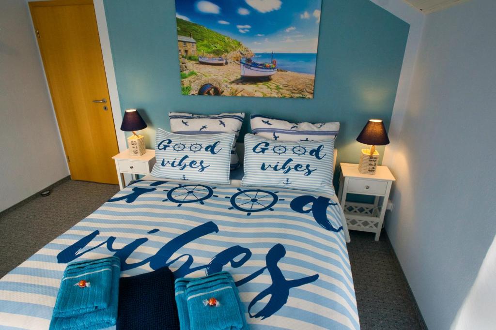 Postel nebo postele na pokoji v ubytování myCozyPlace - Zwei gemütliche Zimmer für Vier