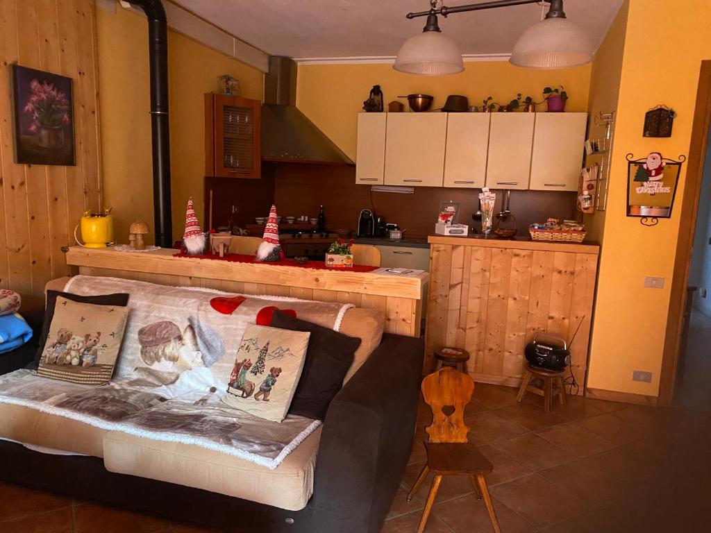 Kuchyň nebo kuchyňský kout v ubytování Prato del bue