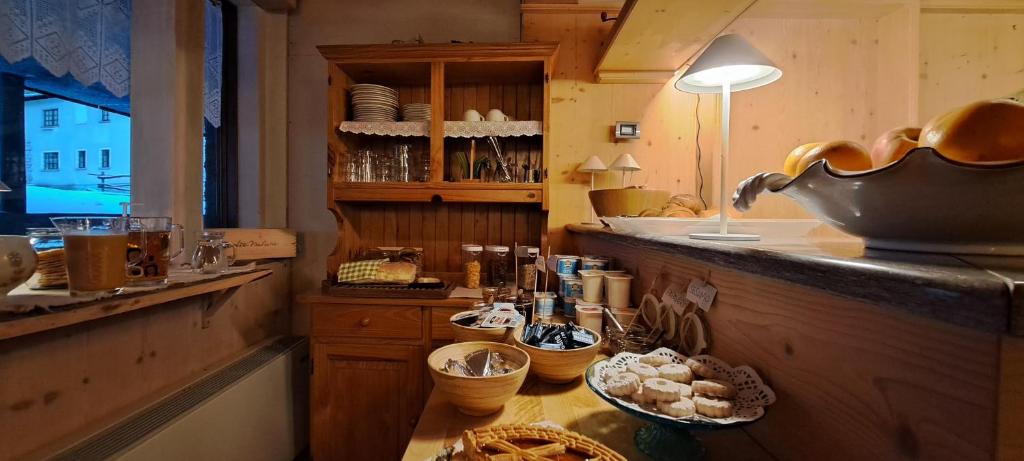 Kuchyň nebo kuchyňský kout v ubytování Residence Weissthor