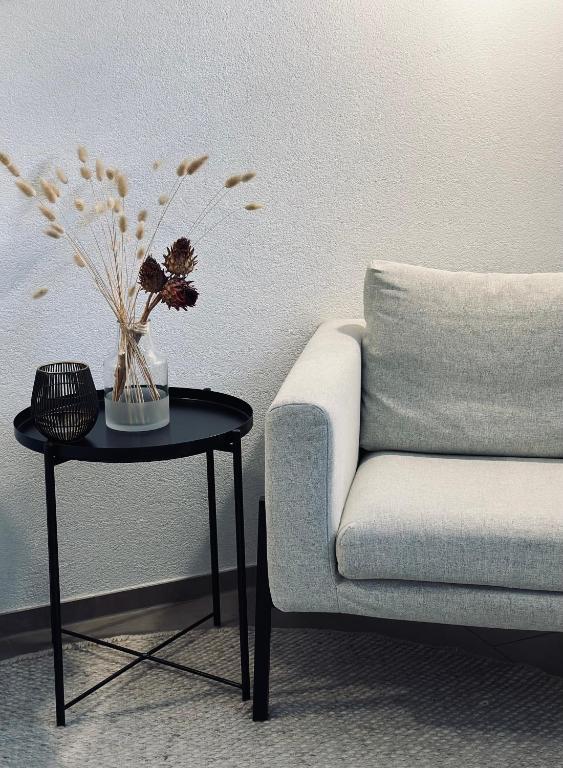 Posezení v ubytování Stilvolles See Studio - perfekt für 2-3 Gäste