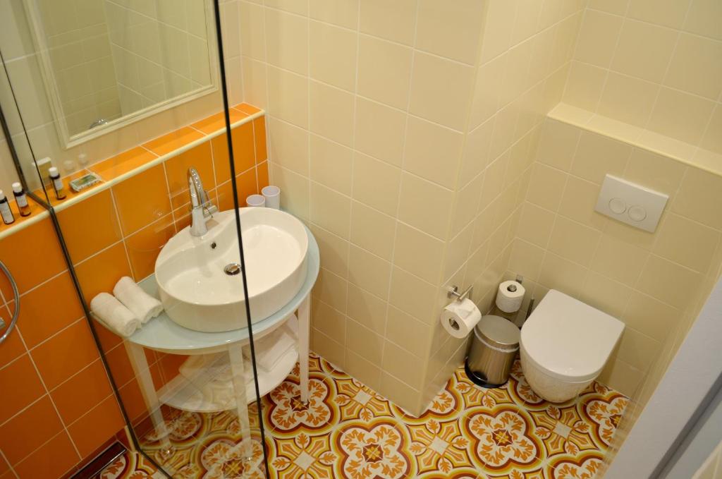 Koupelna v ubytování Hotel Ellique