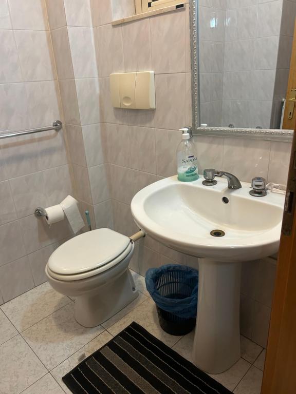 Koupelna v ubytování Albergo pensione Bianco