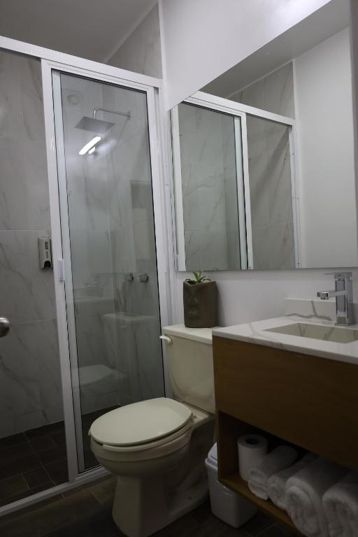 Koupelna v ubytování Hotel Mado